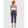 thumbnail image 3 of Rosvigor Plus Size Capris Pants for Women High Waist Yoga Pants Women Athleisure Straight Legs with Pockets, 3 of 6