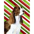 thumbnail image 1 of 11 x 15 In. Springer Spaniel Candy Cane Holiday Christmas Flag, Garden Size, 1 of 1