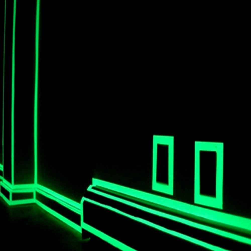 Gebildet Glow-in-the-Dark Tape – 32.8ft X 0.4in Self-Adhesive Luminous Sticker, Waterproof & Removable For Switches, Stairs, Emergency Signs (Green Glow)