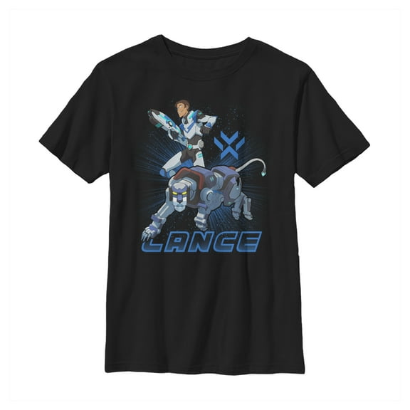 Boy's Voltron: Legendary Defender Lance Lion Action Pose  Graphic Tee Black Medium