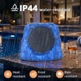 thumbnail image 4 of NiceBuy Outdoor Waterproof Solar Powered Bluetooth Rock Speakers with TWS Pairing and RGB Lights, 2 Pack, 4 of 8