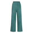 thumbnail image 5 of Audhol Wide Leg Pants Woman, Women's Simple Plaid Drawstring Wide Leg Casual Pants Sports Pants Loose Running Pants Palazzo Pants for Women Blackish Green 2XL, 5 of 5