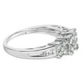 thumbnail image 2 of 10k White Gold 1/2ct TDW Round and Baguette Diamond Band Ring (H-I, SI1-SI2), 2 of 8