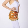 thumbnail image 4 of Hip Scarf Scarves Wrap Sash Skirt Belt with Beads Coins Tribal Belly Dance Class, 4 of 4