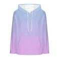 thumbnail image 4 of Under 10 dollars! Women's Gradient Fuzzy Fleece Hoodies Pullover Oversized Plush Sweatshirt Winter Warm Pullover Thermal Tops, 4 of 5