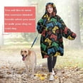 thumbnail image 4 of Wearable Oversized Blanket,Multicolor Controllers Games Icons Black Pattern Wearable Blanket Hoodie for Adults,Cozy Hooded Blankets with Super Pockets,Super Warm Fuzzy Pullover for Women & Men, 4 of 6