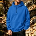 thumbnail image 6 of cocolona Mens Half Zip Hoodies Fall Winter Hooded Sweatshirt Fashion Casual Long Sleeve Pullover Tops with Pockets, 6 of 6