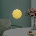 thumbnail image 4 of Unatoiry Woven Pendant Light Shade Lamp Cage Rattan Ball Lampshade for Farmer House Yellow 15cm 1Set, 4 of 6