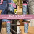 thumbnail image 7 of 30oz Handheld Travel Tumbler with Handle – Double Wall Stainless Steel Insulated Cup, Flip Straw Lid, Leak-Proof & BPA-Free for Hot and Cold Drinks – Durable Coffee & Juice Mug Pink, 7 of 7