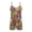 Bohemian Daisy Floral, variant on ZAITUBLES Womens Rompers Summer Casual Loose Sleeveless Outfit Adjustable Spaghetti Strap Shorts Jumpsuit, Lightweight with Front Pockets, Blue Camo Print, Size M