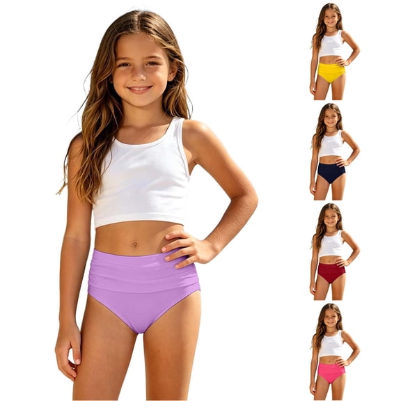 Shachafan Girls Bathing For Girls Split Bikini Swimwear With Swim Shorts For Girls Sun Piece Alternative Kid Swimsuits