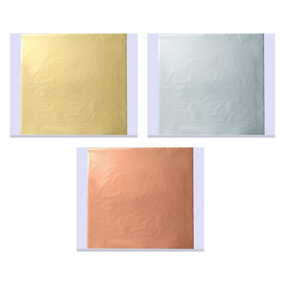 OATIPHO 300Pcs Metal Leaf Foil Sheets Copper Base Assorted Colors for Decorative Painting and Furniture