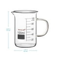 thumbnail image 2 of StonyLab 100 ml Glass Beaker with Handle, Heat-Resistant Borosilicate Lab Measuring Cup for Science, 2 of 6