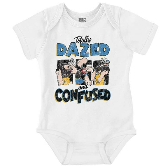 Popeye Bluto Punch Dazed and Confused Romper Boys or Girls Infant Baby Brisco Brands NB