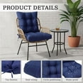 thumbnail image 2 of TOPCHANCES Indoor/Outdoor Chair Cushions 42'' x 21'' x 3", Waterproof Tufted Thick Patio Wicker Chair Seat Cushion Rocking Chair Cushion (Navy Blue, Set of 1), 2 of 9