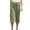 Green, variant on ABATAB Womens Capri Pants Casual High Waisted Cotton Linen Lounge Capris Drawstring Loose Crop Trousers with Pockets