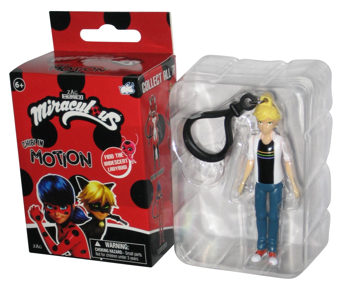 Miraculous Ladybug In Motion Bullsitoy Cat Noir 3-Inch Mini Figure Keychain  - Walmart.com, image size:1148x964