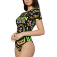 thumbnail image 3 of Picia Mardi Gras3 Womens One Piece Swimsuits Modest Tummy Control Bathing Suits Lace Up Slimming Swim Suit-Small, 3 of 9