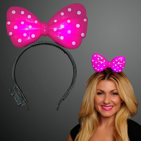 FlashingBlinkyLights Light Up Bow Headband