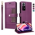 thumbnail image 1 of FOXDOCK Funda tipo Cartera para Xiaomi Redmi Note 11s – Cubierta de Cuero PU con Múltiples Ranuras, Bolsillo para Efectivo y Correa de Muñeca, 1 of 6