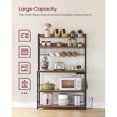 thumbnail image 4 of VASAGLE Bakers Rack with Power Outlet, Microwave Stand, Kitchen Tall Utility Storage Shelf, with Metal Wire Panel, 14 Hooks, 40 x 100 x 170 cm, Rustic Brown and Black, 4 of 6