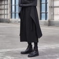 thumbnail image 5 of SONXAHE Wrap Skirt Layer Wide Leg Pants for Men Tie Waist City Street Long Trousers, 5 of 5