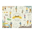 thumbnail image 4 of KLL Golf Icons And Golfer Print Fleece Throw Blanket, Horizontal Fleece Bedding Cute Soft Blankets Comfy Fleece Flannel Plush Home Decor for Couch & Bed -60"x50", 4 of 9