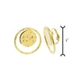 thumbnail image 3 of Gold Peacock Eye Clip Earrings, 3 of 3