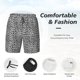 thumbnail image 3 of Balery Black Leopard Bañador para hombre, shorts de playa de secado rápido con entrepierna y forro de compresión-Large, 3 of 6