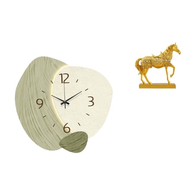 Reloj De Pared Silencioso De Dibujos Animados Con Escultura De Figura De Caballo Para Cocina, Oficina, Casa De Campo, Decoración De Resina Con Animales Grabados Para Colgar En La Pared.