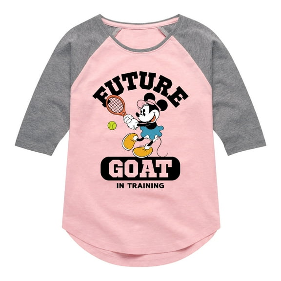 Mickey & Friends - Future GOAT in Training (Minnie) - Toddler And Youth Girls Raglan Graphic T-Shirt