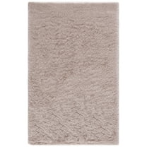SAFAVIEH Paris Darwin Solid Polyester Shag Area Rug, Beige, 6' x 9'