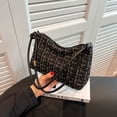 thumbnail image 4 of Bolso de hombro de invierno para mujer, bolso de mano con cremallera, bolso de moda, bolso cruzado (negro), 4 of 8