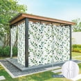 thumbnail image 6 of Outdoor Curtains for Patio Waterproof, Green Leaves Outdoor Privacy Panels Grommet, Botanical Spring Country Watercolor Blackout Outside Curtains for Porch/Cabana/Pergola/Gazebo 54"x95", 2 Panels, 6 of 8