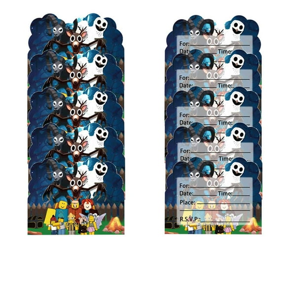 Forest Survival 99 Nights Invite Invitations Cards Stock Bulk Birthday Fill-in Party Supplies Decorations