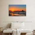 thumbnail image 2 of Elephant Stock Folly Beach Wall Art - Horizontal Canvas Wall Art - Living Room Wall Decor - Beach Canvas - Orange And Blue Decor - 36" x 24", 2 of 8