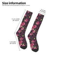 thumbnail image 2 of JUNZAN Fun Novelty Knee Warmer High Socks Rose Mix Leopard 2 Design, 2 of 6