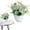D, variant on Under $3 Artificial Potted Chrysanthemum 21-Head Button Mum Pot For Office Desk Greenery,Plastic (D) (1Pc)