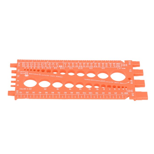 Nut Bolt Screw Gauge Multi Functional Inch Metric Quick Identification Nut Bolt Thread Checker Bolt and Nut Identifier Gauge for Workshop Garage