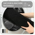 thumbnail image 6 of DweIke Chenille Bathroom Mats With Non-Slip Backing Machine Washable Indoor Durable Rug 24"x36",Black, 6 of 6