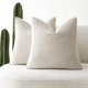 thumbnail image 1 of Fundas de almohada sólidas con textura Boucle, fundas de almohada, sofá decorativo moderno y acogedor, paquete de 2, 18 x 18 pulgadas, marfil neutro, 1 of 5