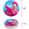 thumbnail image 1 of XDDJA Flamingo Set of 6 Round Coaster for Drinks, Absorbent Ceramic Stone Coasters Cup Mat with Cork Base for Home Kitchen Room Coffee Table Bar Decor, 1 of 5