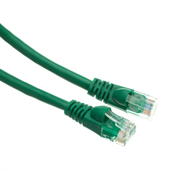 Cat5E Green Ethernet Patch Cable, Snagless - Molded Boot, 25 Foot