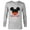 Athletic Heather, variant on Disney Mickey Mouse Red Shorts Icon Brother Family- Long Sleeve T-Shirt for Men - Customized-White