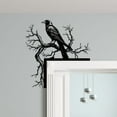 thumbnail image 3 of Handmadetneonsign Raven Door Corner Sign, Raven Bird Metal Door Topper, House Wall Decor 53035, 3 of 3