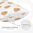 thumbnail image 2 of Plush Throw Pillow Covers, Birthday Capybaras Pillow Cases with Invisible Zipper, Breathable Microfiber Pillow Cases Standard Size for Sleeping Bedroom Sofa Living Room 20x30, 2 of 5
