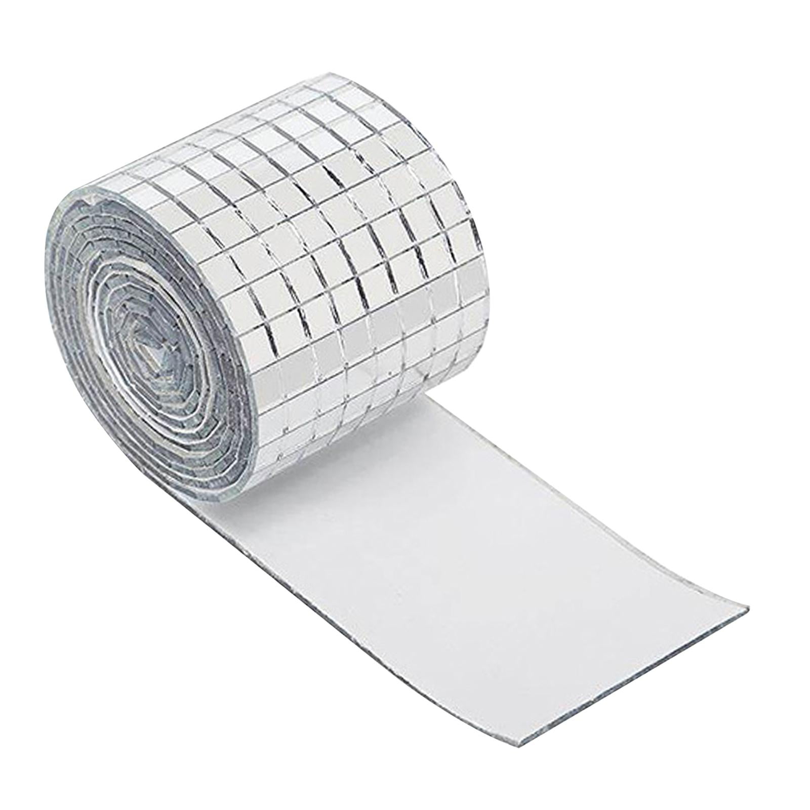Milageto 3xMirror Tiles Disco Ball Tiles Bulk Mini Mosaic Stickers Mini Square Mirror Tiles for Bathroom Handmade Craft Photo Frame Vase