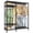Black, variant on melmine Heavy Duty Clothes Rack Load 780lbs ,Metal Clothing Storage and Organizer Wardrobe System for Bedroom and Cloakroom,Black