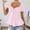 Pink, variant on Endives Women's Short Sleeve Tshirt Tie Up Front Blouse Tuck Waist Shirts Tunic Tops Summer Trendy Pink
