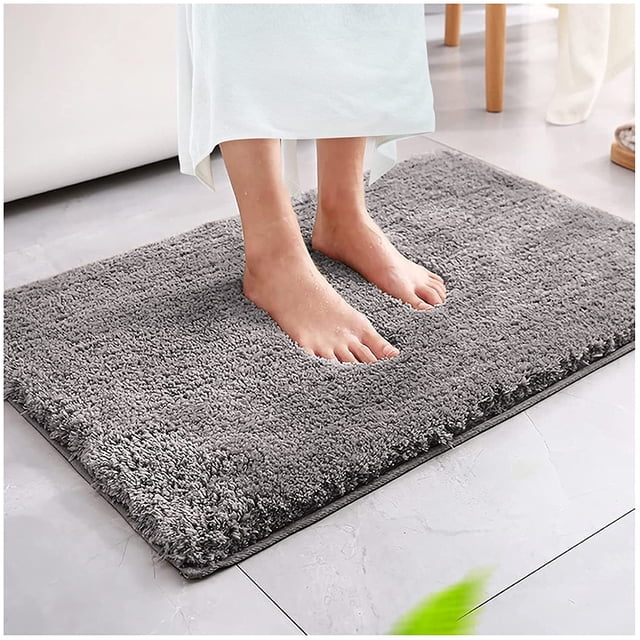 Manta de baño absorbente antideslizante gris plata 40*60cm 1p ER